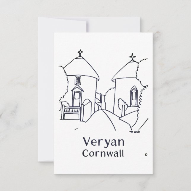 Carte De Remerciements Veryan Roundhouses card (Devant)