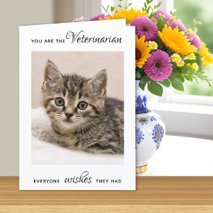 Carte De Remerciements Vétérinaire Appréciation Cute Chat Animaux de comp