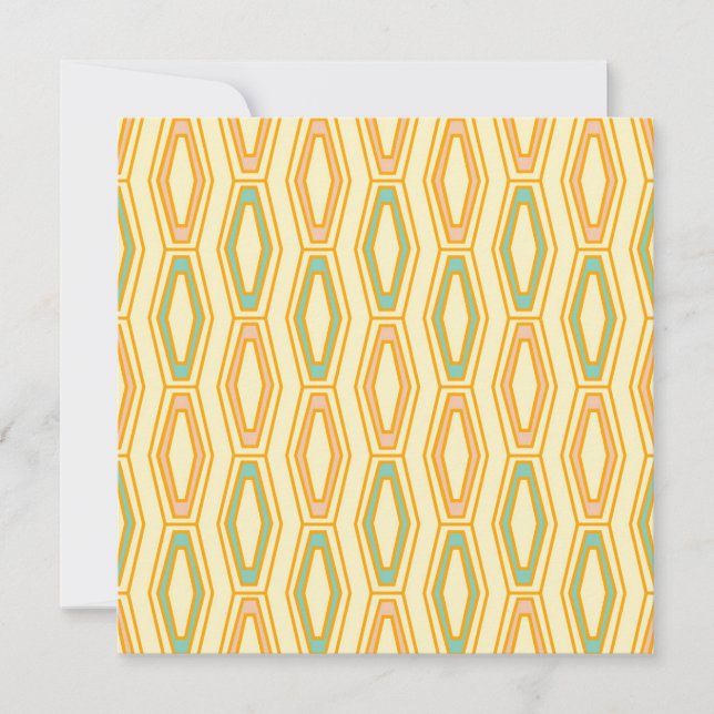 Carte De Remerciements Vibrant geometric pattern with hexagonal shapes  (Devant)