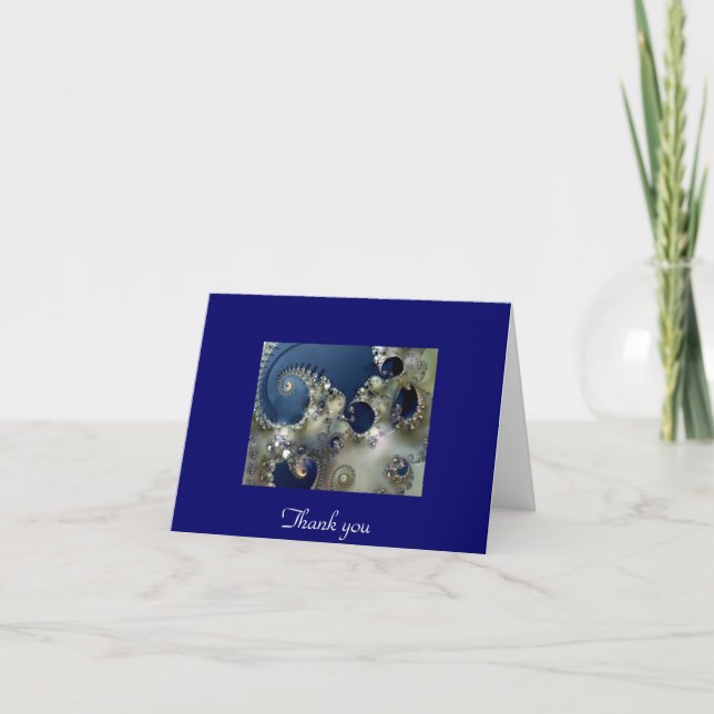 Carte de remerciements vide de fractale pour U, (Devant)