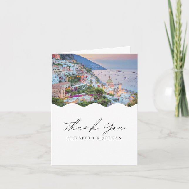 Carte de remerciements vide Positano Italie (Devant)