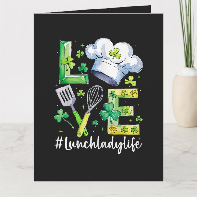 Carte De Remerciements  Vie de Dame de Cantine Joyeux St Patrick (Devant)