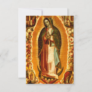 Carte De Remerciements Vierge de Guadalupe Notre Dame Mère Marie