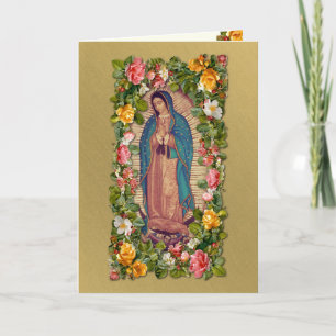 Carte De Remerciements Vierge Marie catholique espagnole Guadalupe Gracia