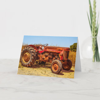 Carte De Remerciements Vieux Tracteur Fan Agricole Thème Se Bien
