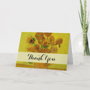 Carte De Remerciements Vincent Van Gogh 15 Tournesols Peinture