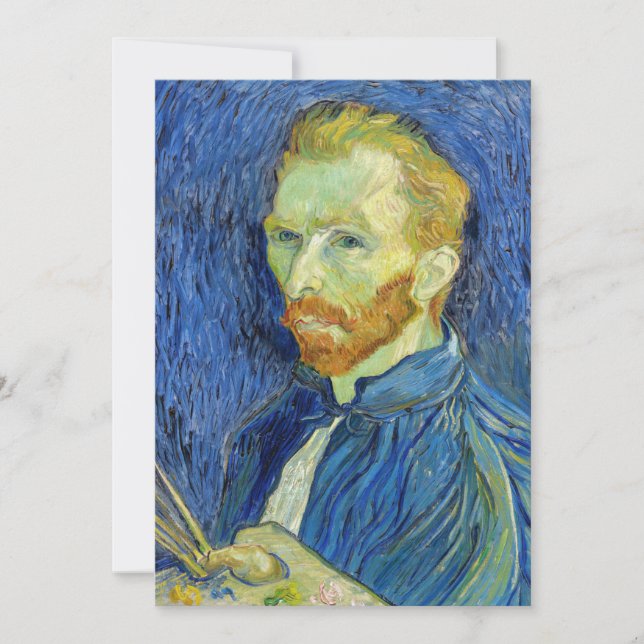 Carte De Remerciements Vincent van Gogh - Autoportrait avec Palette (Devant)