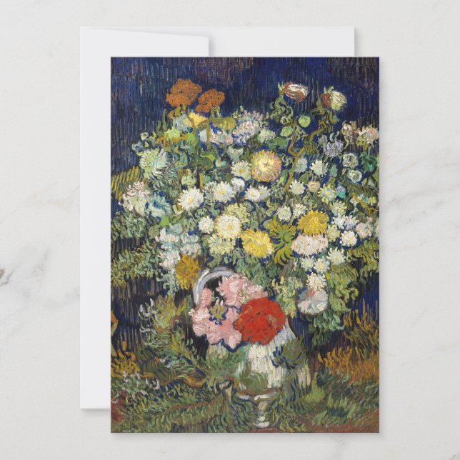 Carte De Remerciements Vincent van Gogh - Bouquet de fleurs dans un vase (Devant)