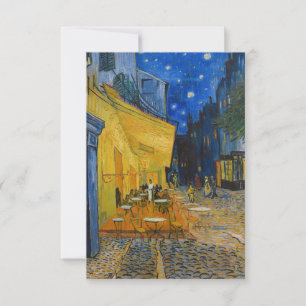 Carte De Remerciements Vincent van Gogh - Café Terrasse en soirée