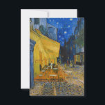 Carte De Remerciements Vincent van Gogh - Café Terrasse en soirée<br><div class="desc">Café Terrasse sur la Place du Forum à la Nuit - Vincent van Gogh,  1888</div>