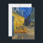 Carte De Remerciements Vincent van Gogh - Café Terrasse en soirée<br><div class="desc">Café Terrasse sur la Place du Forum à la Nuit - Vincent van Gogh,  1888</div>