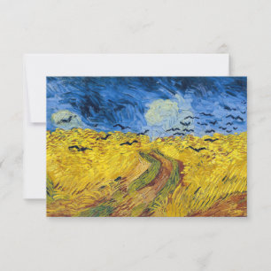 Carte De Remerciements Vincent van Gogh - Champ de blé aux corbeaux