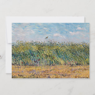 Carte De Remerciements Vincent van Gogh - Champ de blé avec une alouette