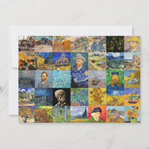 Carte De Remerciements Vincent van Gogh - chefs-d'oeuvre Mosaic Patchwork