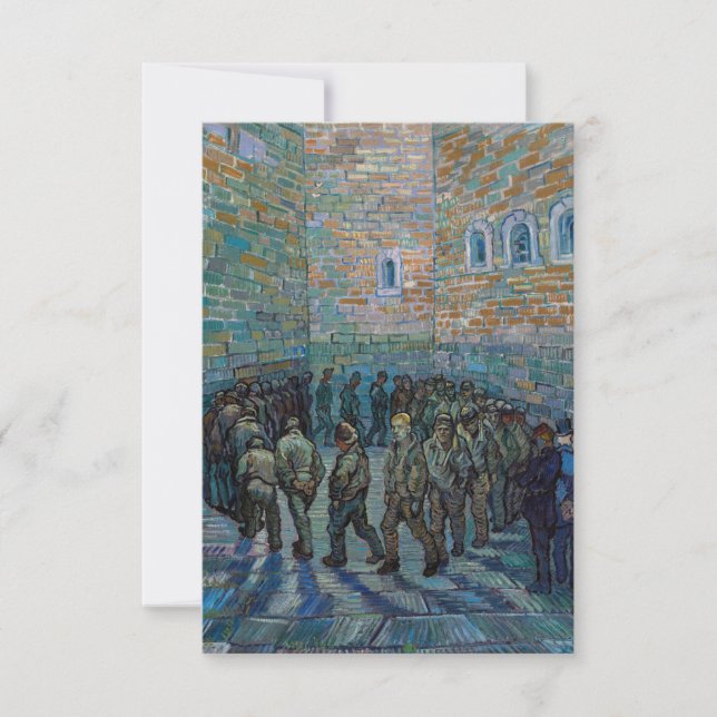 Carte De Remerciements Vincent van Gogh - La cour de la prison (Devant)