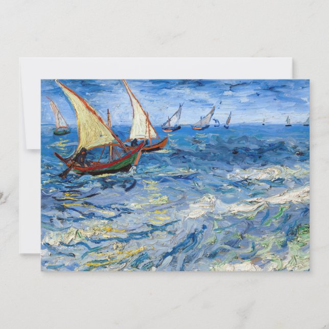 Carte De Remerciements Vincent van Gogh - La mer aux Saintes-Maries (Devant)