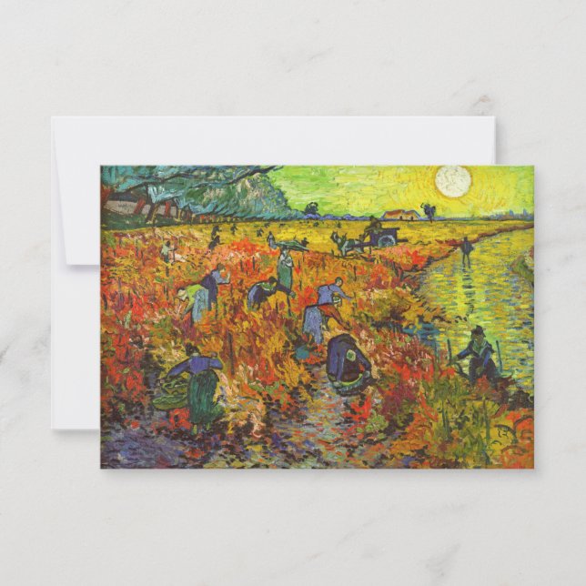 Carte De Remerciements Vincent van Gogh - Le vignoble rouge (Devant)