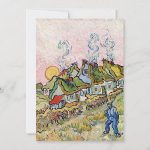 Carte De Remerciements Vincent van Gogh - Maisons et personnage