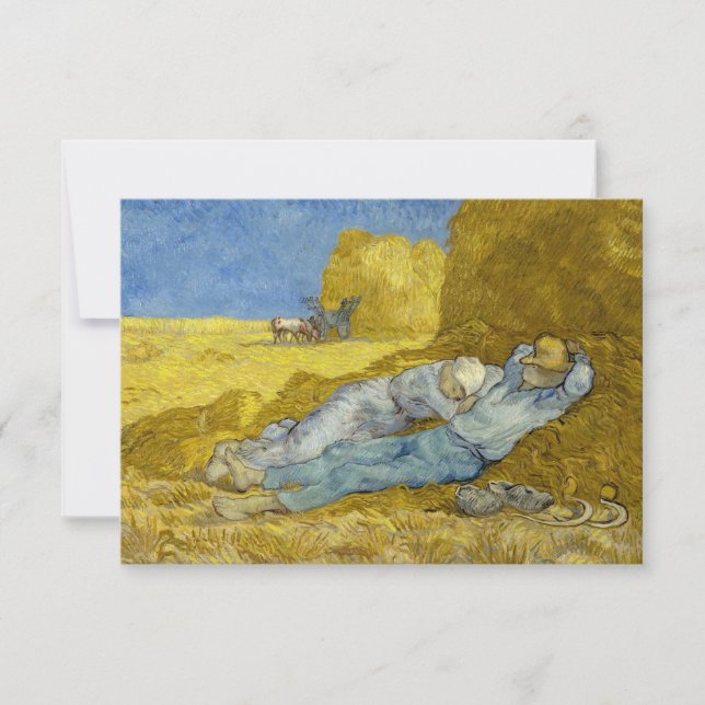 Carte De Remerciements Vincent Van Gogh - Mion, Repos / Travail / Siesta (Devant)