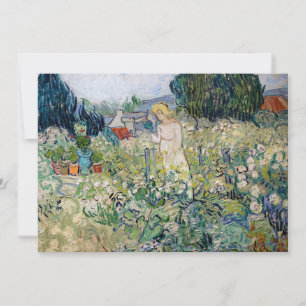 Carte De Remerciements Vincent van Gogh - Miss Gachet dans son jardin