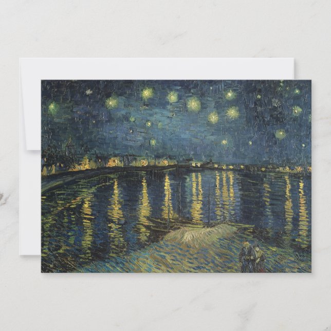Carte De Remerciements Vincent van Gogh | Nuit étoilée sur le Rhône (Devant)