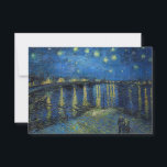 Carte De Remerciements Vincent van Gogh - Nuit étoilée sur le Rhône<br><div class="desc">Nuit étoilée sur le Rhône / Nuit étoilée sur le Rhône - Vincent van Gogh,  Huile sur toile,  1888,  Arles</div>