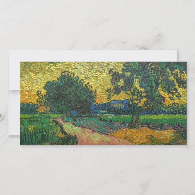 Carte De Remerciements Vincent van Gogh - Paysage à Twilight (Devant)