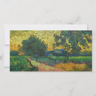 Carte De Remerciements Vincent van Gogh - Paysage au crépuscule