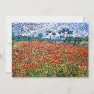 Carte De Remerciements Vincent van Gogh - Poppy Field