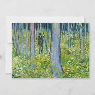 Carte De Remerciements Vincent van Gogh - Sous-bois avec deux personnages