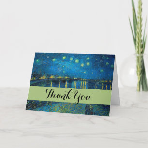 Carte De Remerciements Vincent Van Gogh Starry Night Over the Rhone