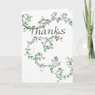 Carte De Remerciements "Vine" Thank You Card