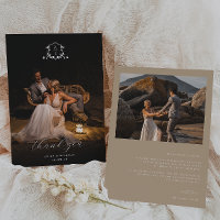 Vins intemporels Monogram Crest Photo Mariage