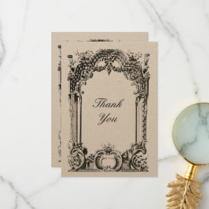 Carte De Remerciements Vintage baroque Rococo