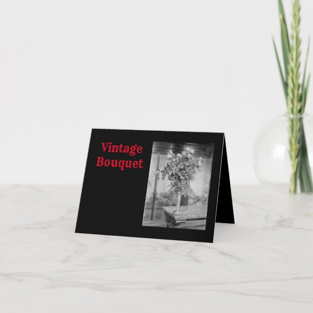 Carte De Remerciements Vintage Bouquet (Devant)
