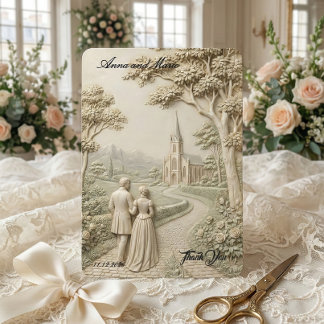 Carte De Remerciements Vintage Fairytale Gothic Church Architecture