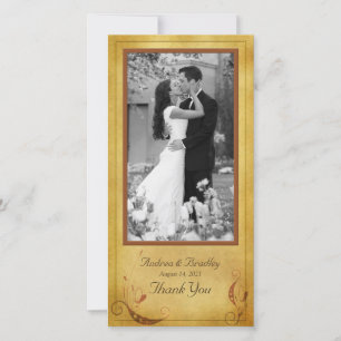 Carte De Remerciements Vintage Fall Country Floral Mariage Photocard