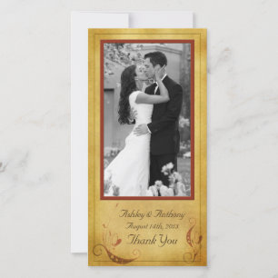 Carte De Remerciements Vintage Fall Country Rustic Floral Mariage