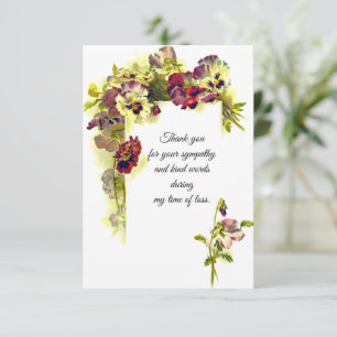 Carte de remerciements vintage Floral Corner