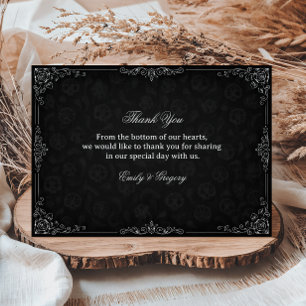 Carte De Remerciements Vintage Noir Gratitude