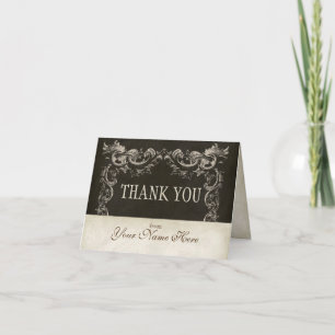 Carte De Remerciements Vintage Parchment Look Business Thank You notes