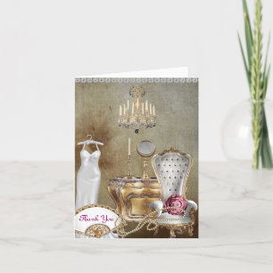 CARTE DE REMERCIEMENTS VINTAGE POUR UNE BABY SHOWE