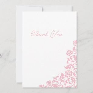 Carte De Remerciements Vintage rose floral Rose Mariage dentelle