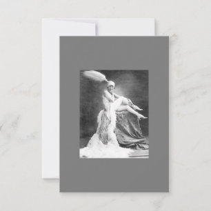 Carte De Remerciements Vintage Show Girl
