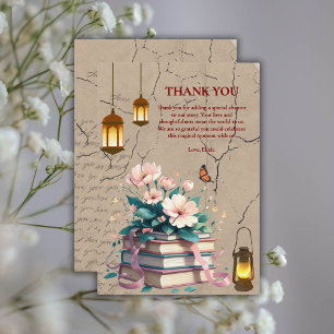 Carte De Remerciements Vintage Storybook Floral Baby shower