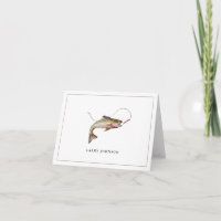 Vintage truite arc-en-ciel pêchée pliée