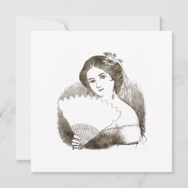 Carte de remerciements vintage victorienne (Devant)