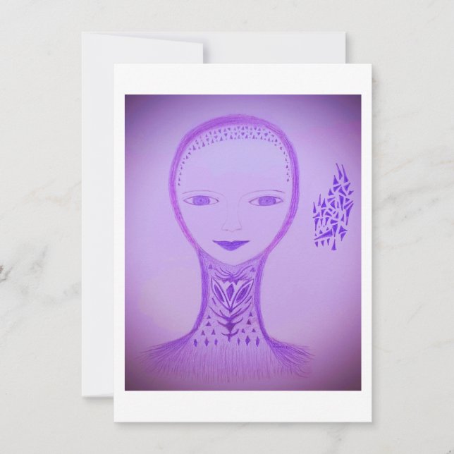 Carte De Remerciements Violet (Devant)