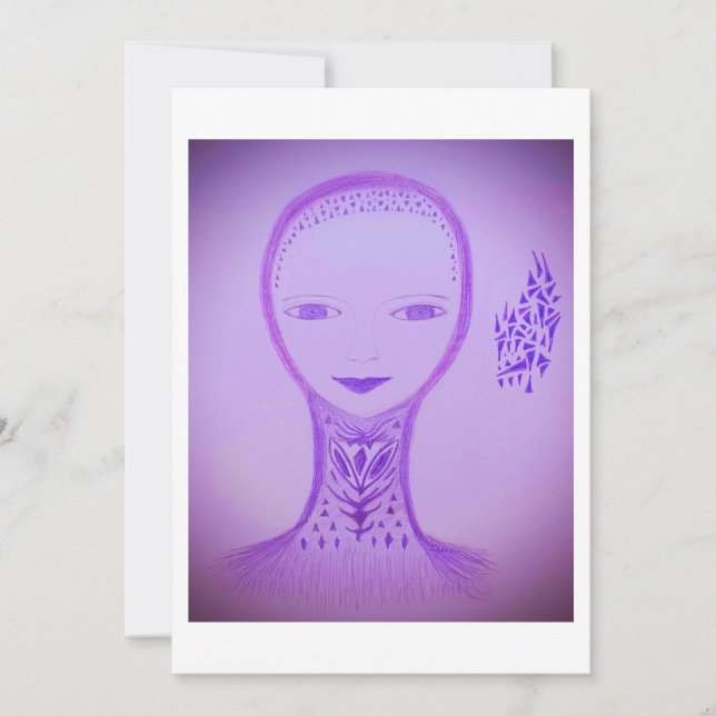 Carte De Remerciements Violet (Devant)