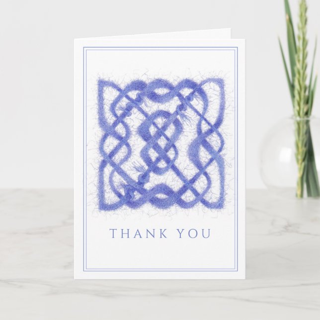 CARTE DE REMERCIEMENTS VIOLET NŒUD CELTIQUE (Devant)